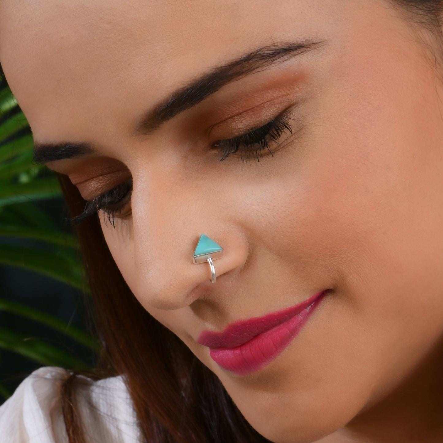 Natural Turquoise Nose Pin