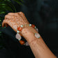 Rose Quartz Carnelian Pearl Handcrafted Bracelet