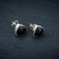 Black Obsidian Triangle Studs