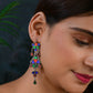 Madhu Chandrika Kalbelia Mirror Silver Earrings