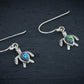 Tiny Turtle Babies Silver Abalone Earrings