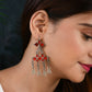 Madhu Chandrika Desert Red Silver Earrings