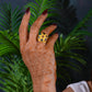 Raw Radiance Natural Uncut Semiprecious Stones Ring