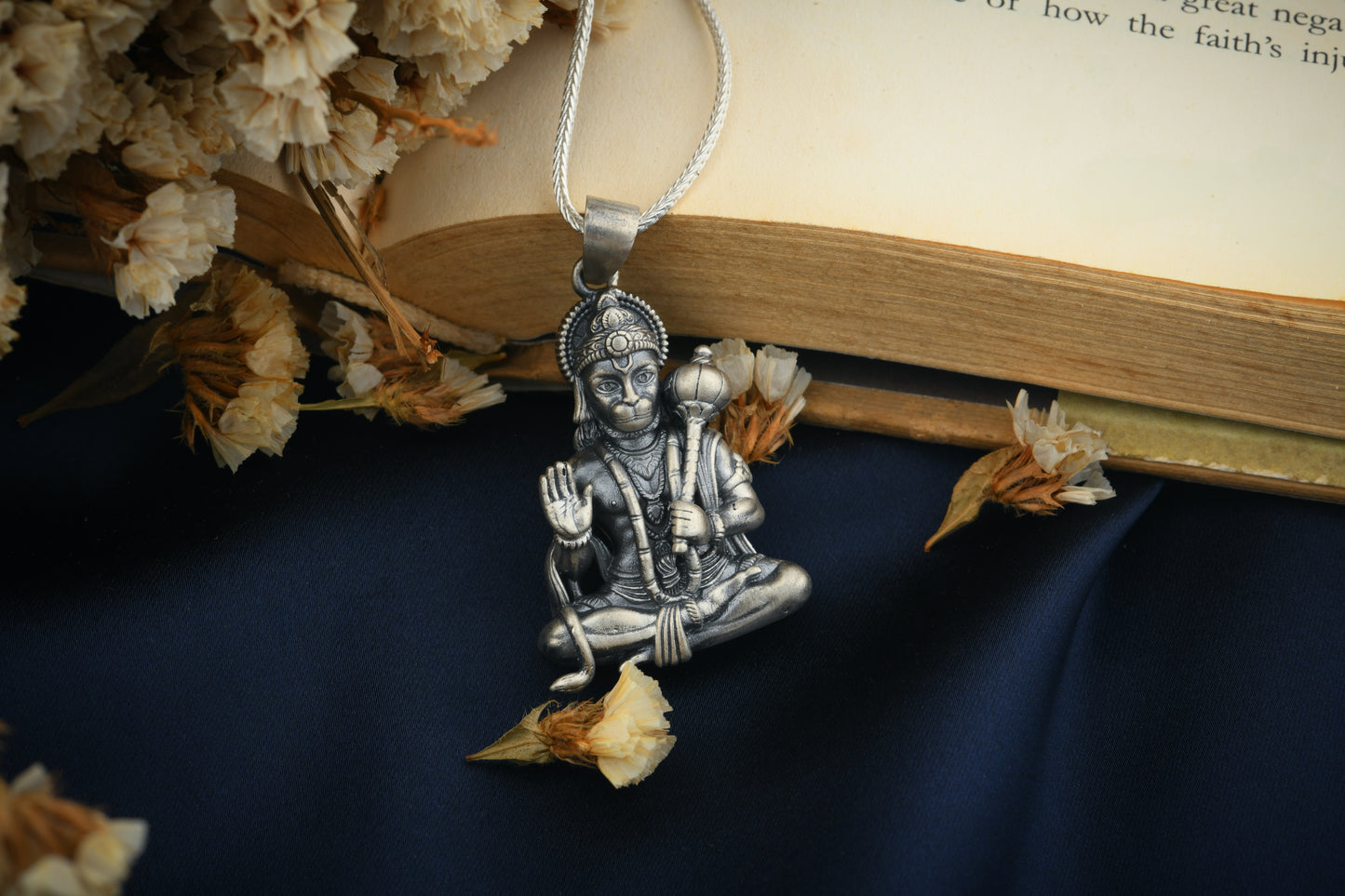 3D Sitting Hanuman Pendant