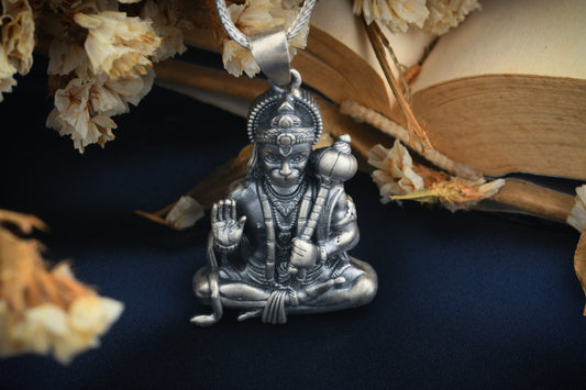 3D Sitting Hanuman Pendant