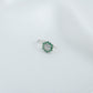Rain Forest CZ Silver Nose Pin