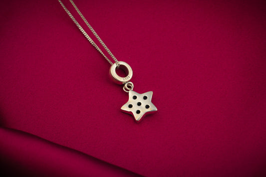 Blue Star Silver Pendant Necklace