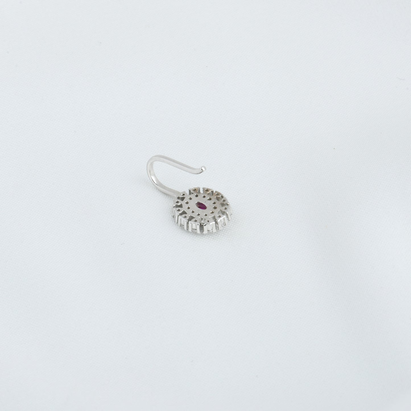 Rose Radiance Silver Nose Pin
