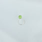 Natural Peridot Silver Nose Pin