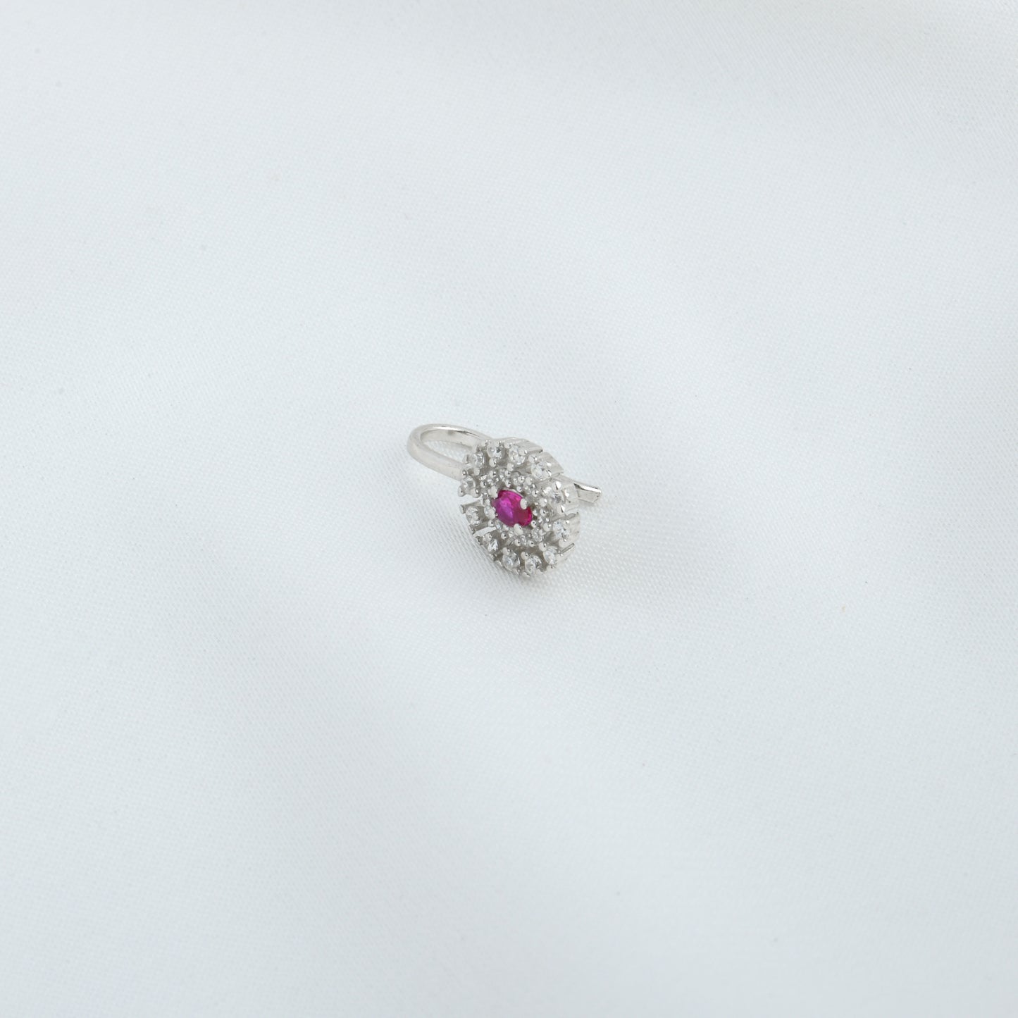 Rose Radiance Silver Nose Pin