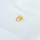 Kashmiri Chinar Gold Plated Silver Clip On Nose Pin