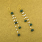 Serene Green Mist Pearl Earrings