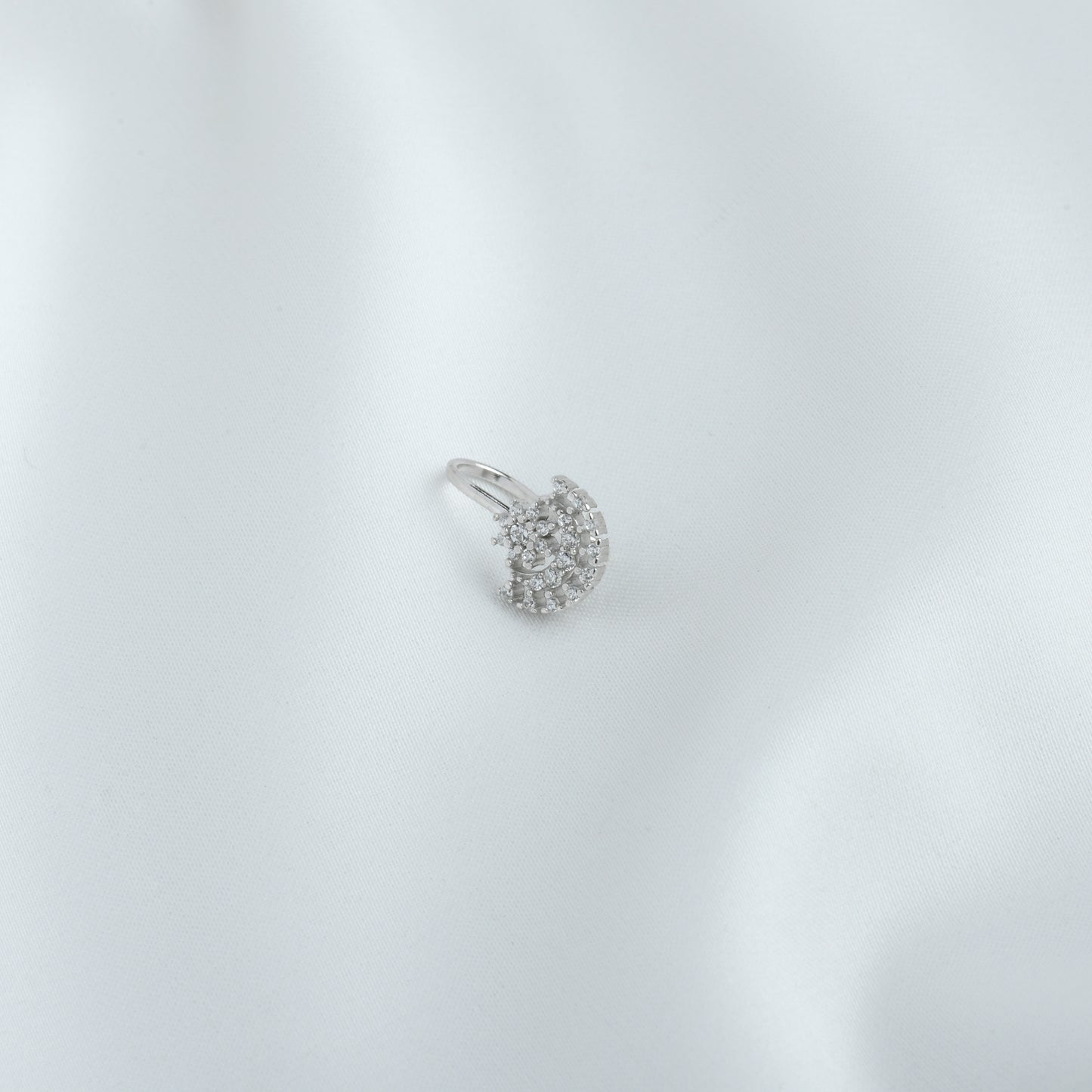 Sky Vision CZ silver Nose Pin
