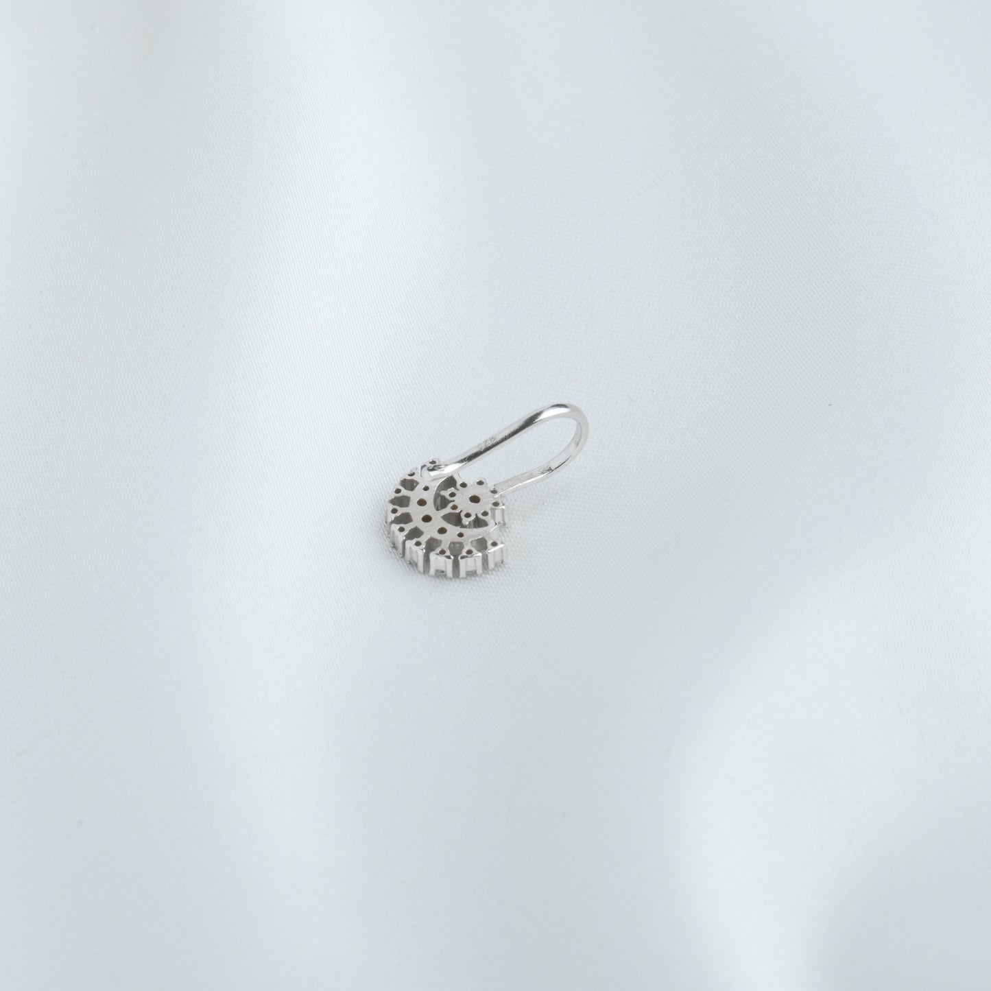 Sky Vision CZ silver Nose Pin
