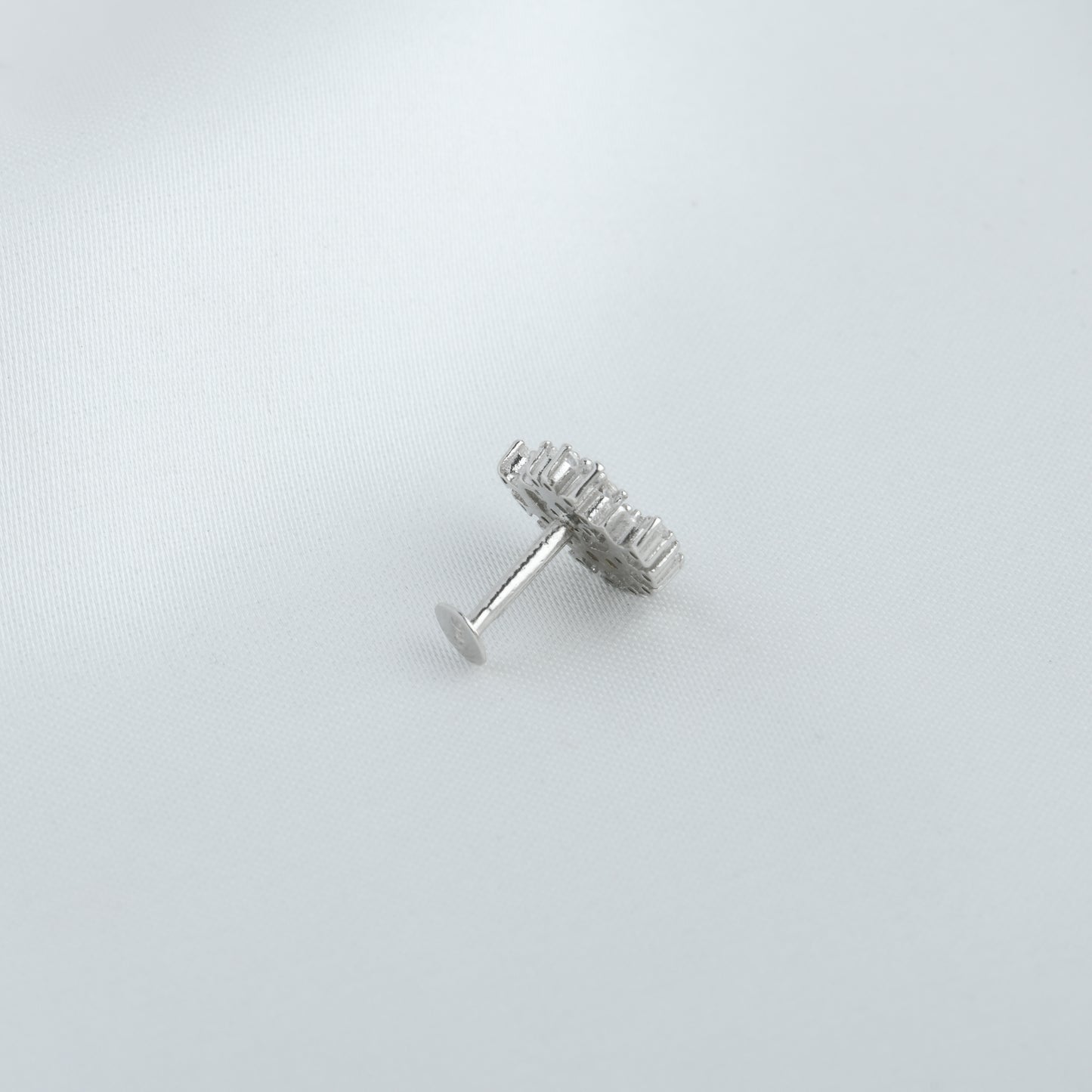 Sky Vision CZ silver Nose Pin