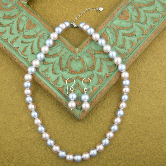 Sunset On Sea Pearls Necklace Set