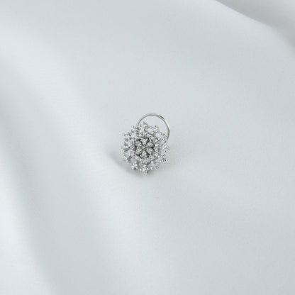 Dazzle Queen Silver Nose Pin