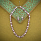 Pink And Wine Pearl Necklace Set