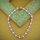 Pink And Wine Pearl Necklace Set