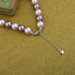 Pink And Wine Pearl Necklace Set