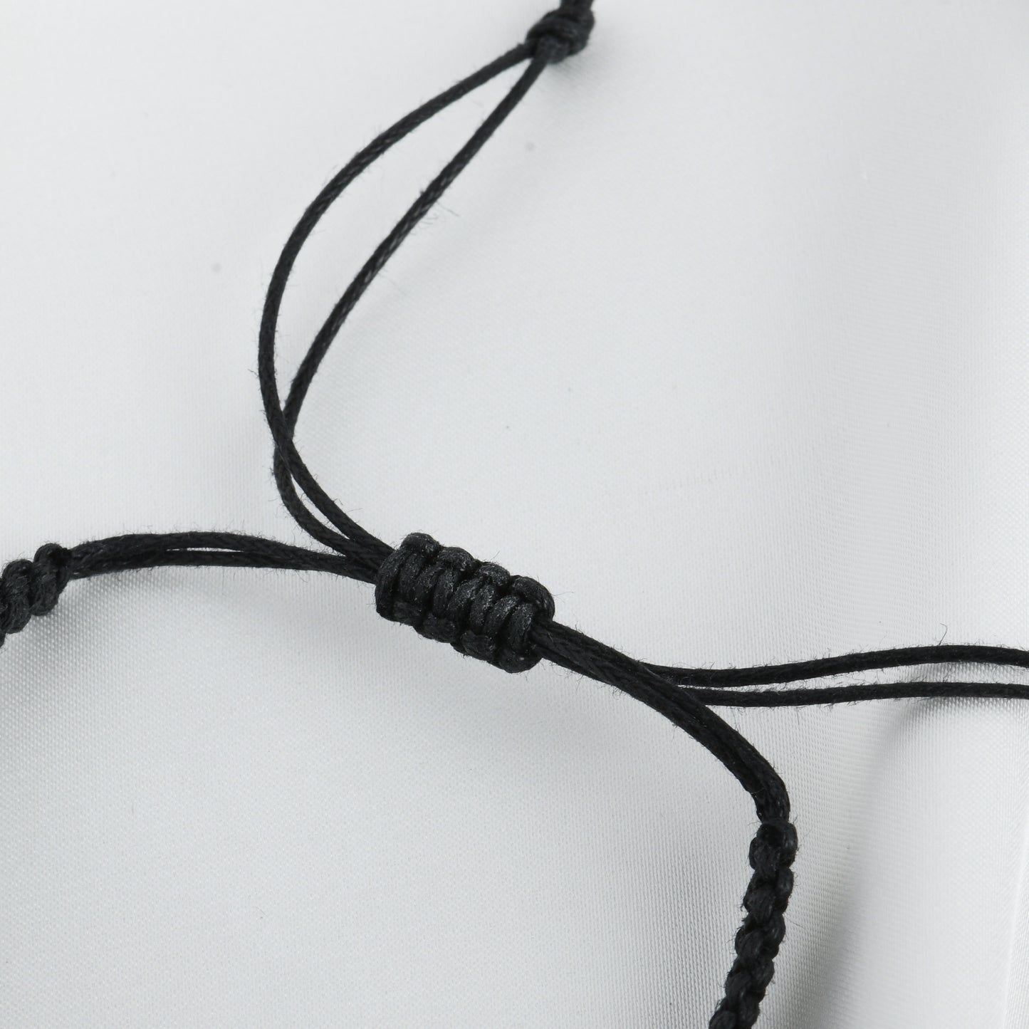 Turquoise Tumble Black Thread Bracelet For Men