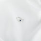 Trikone Blue CZ Silver Nose Pin