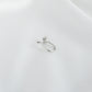 Trikone Blue CZ Silver Nose Pin