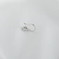 Trikone Blue CZ Silver Nose Pin