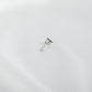 Trikone Blue CZ Silver Nose Pin