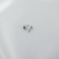 Trikone Blue CZ Silver Nose Pin