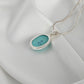 Natural Turquoise In Silver Pendant