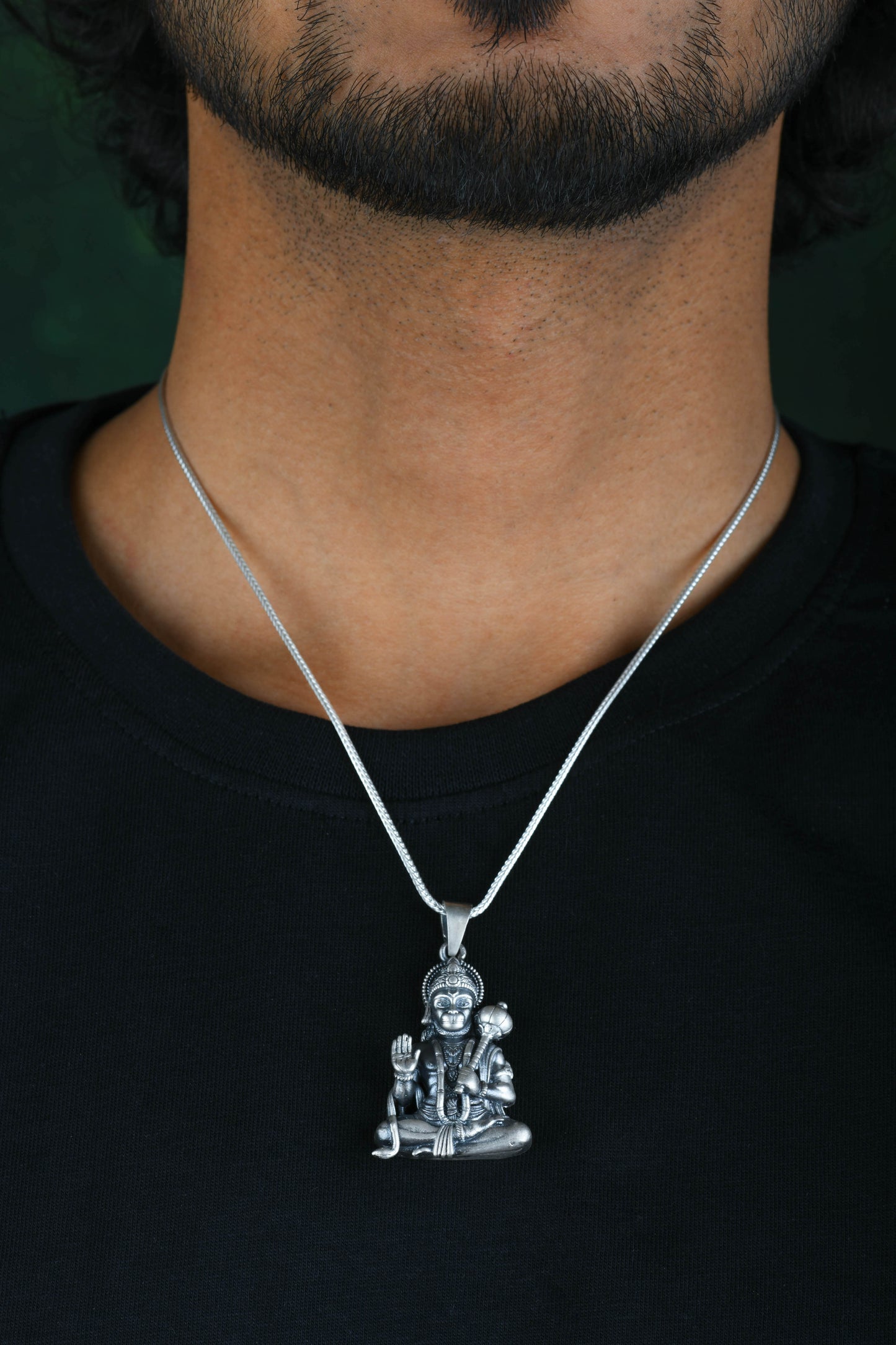 3D Sitting Hanuman Pendant