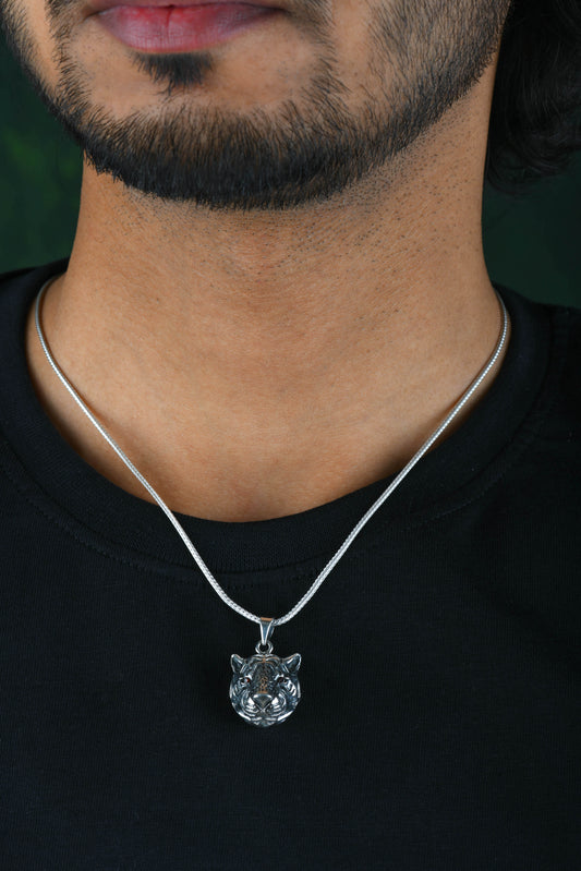 Tiger Silver Men Pendant