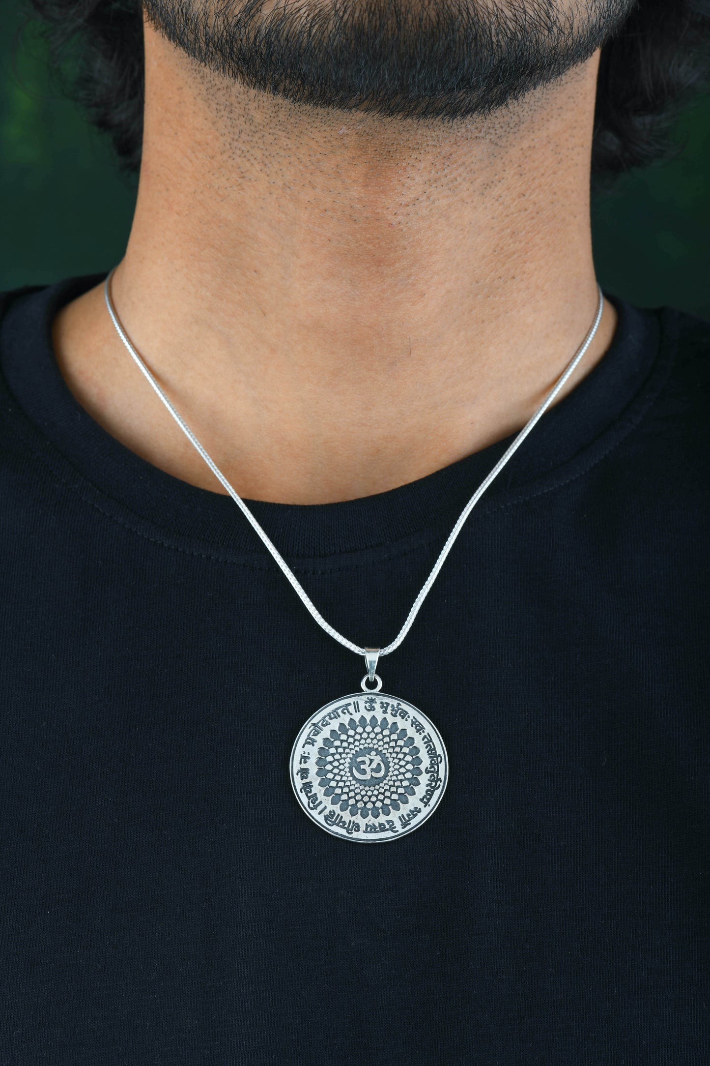 Gayatri Mantra Silver Pendant