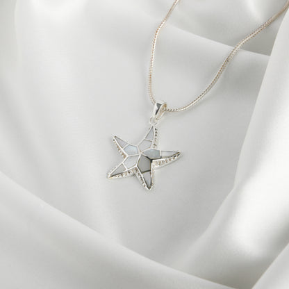 Starfish MOP Silver Pendant