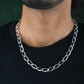 Franco Silver Link Chain For Men