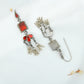 Madhu Chandrika Sindoori Silver Earrings