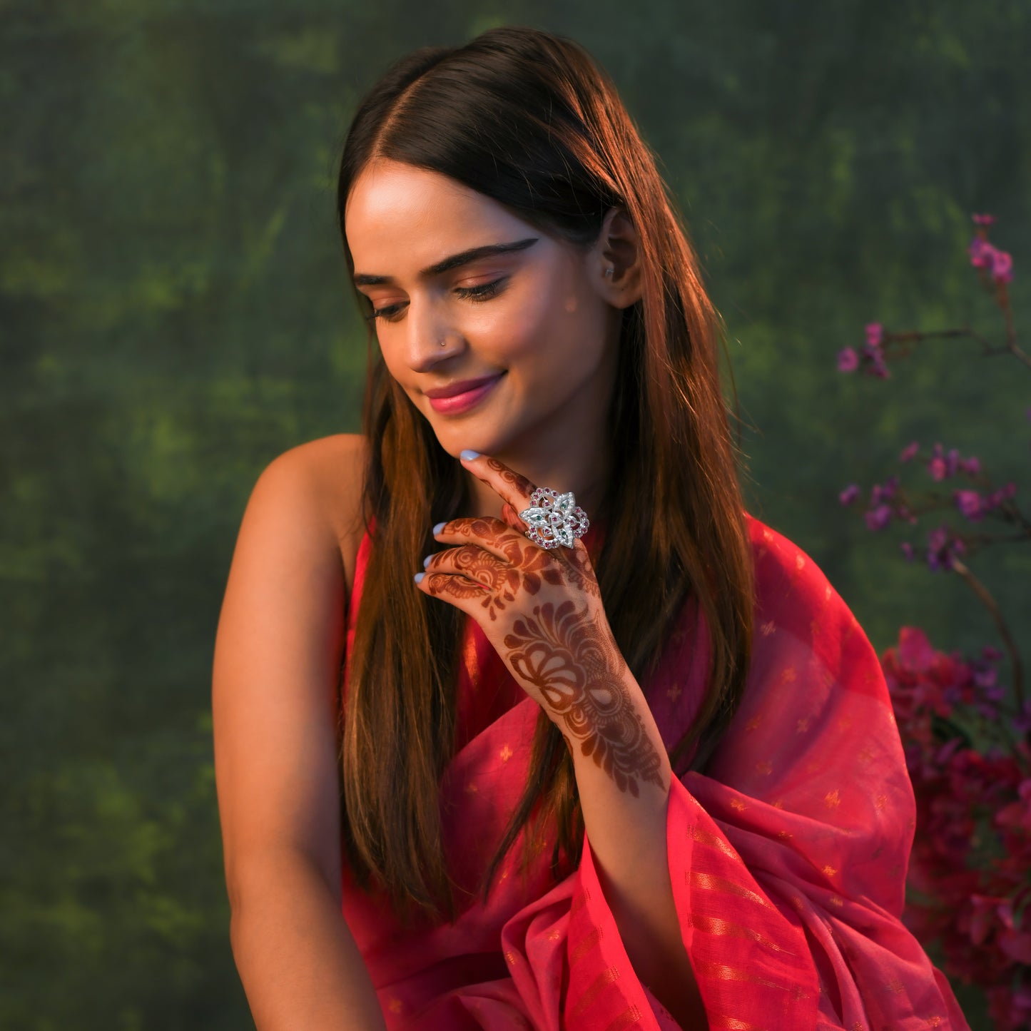 Teen Patti Purani Dilli Silver Ring