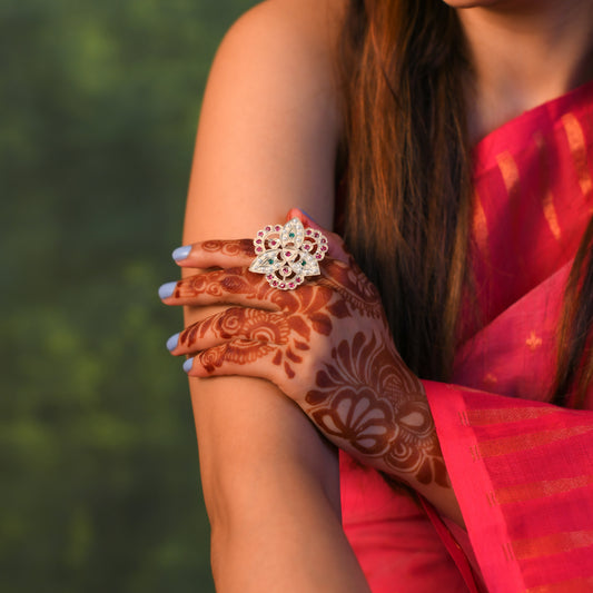 Teen Patti Purani Dilli Silver Ring