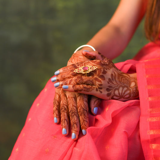 Mahnoor Purani Dilli Gold Plated Silver Ring