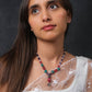 Vintage Tribal Style Silver Turquoise Necklce