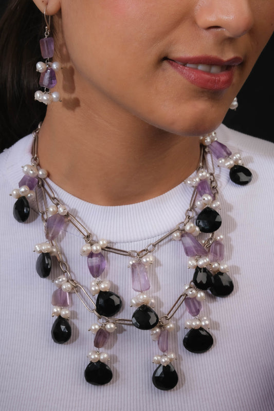 Purple Magic Double Layered Neckace