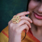 Purani Dillli Gold Plated Silver Ring (1)