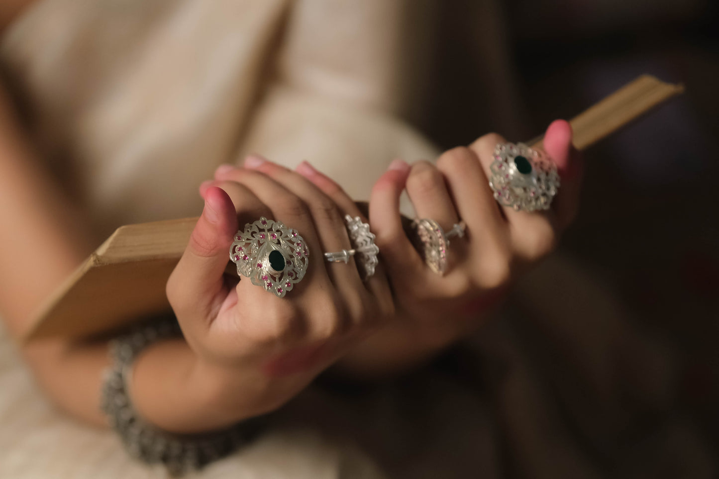 Noorie Purani Dilli Silver Ring