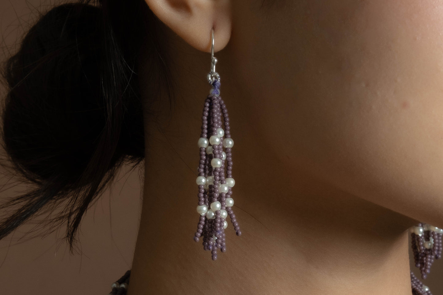 Lavender Beads Necklace Set