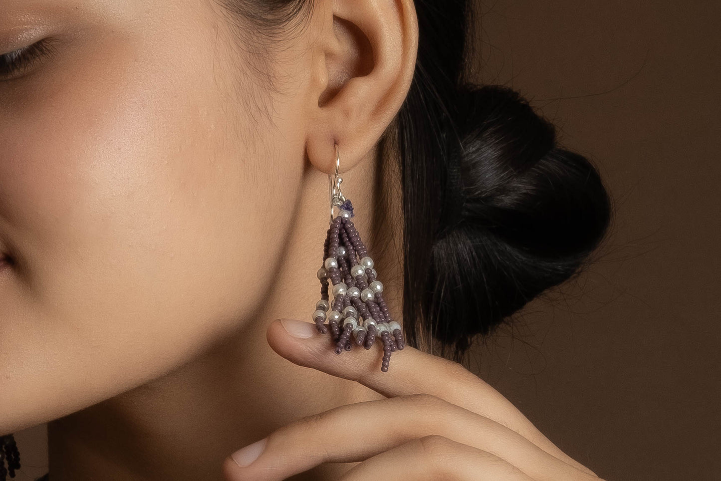 Lavender Beads Necklace Set