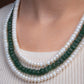 Nargis Pearl And Green Quartz Melons Necklace