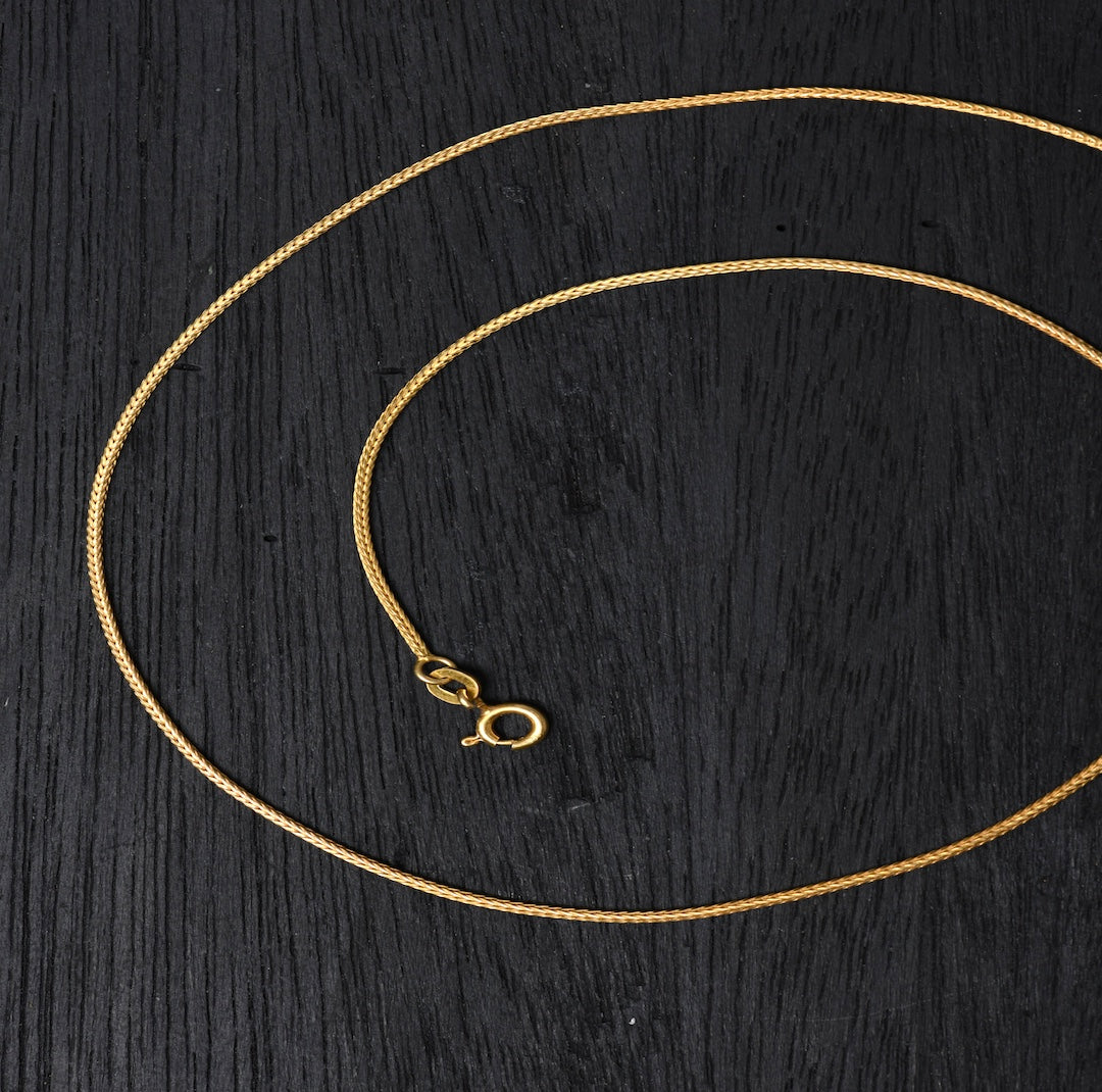 Gold Plated Foxtail Silver Chain