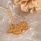 Beautiful Wings Gold Plated Butterfly Necklace Set