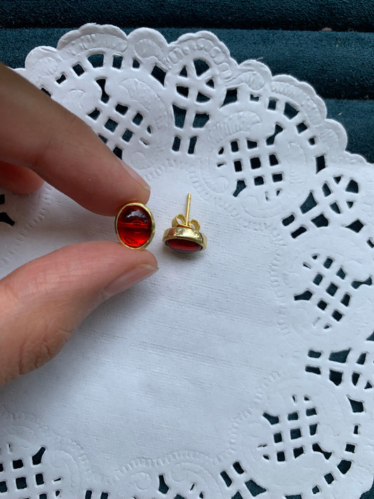 Ruby Glow Studs